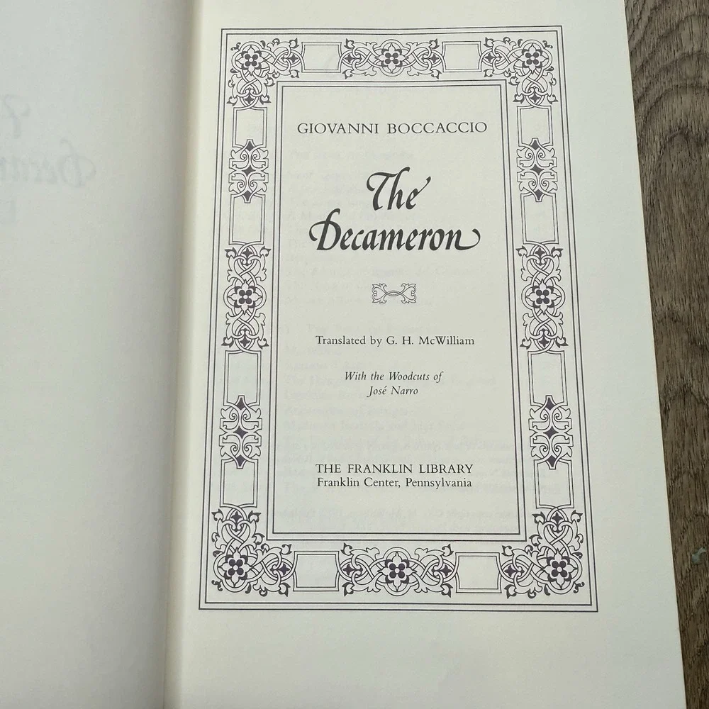 FRANKLIN‎ LIBRARY THE DECAMERON GIOVANNI BOCCACCIO FINE BINDING 1981